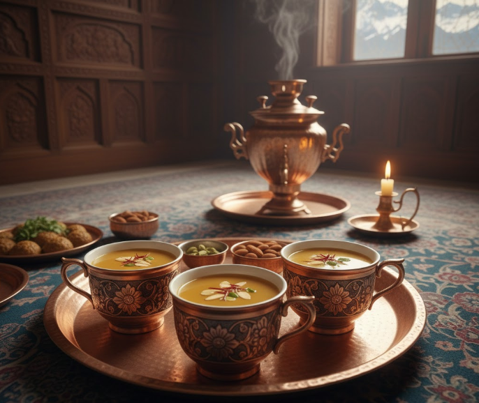 kashmiri kahwa drink