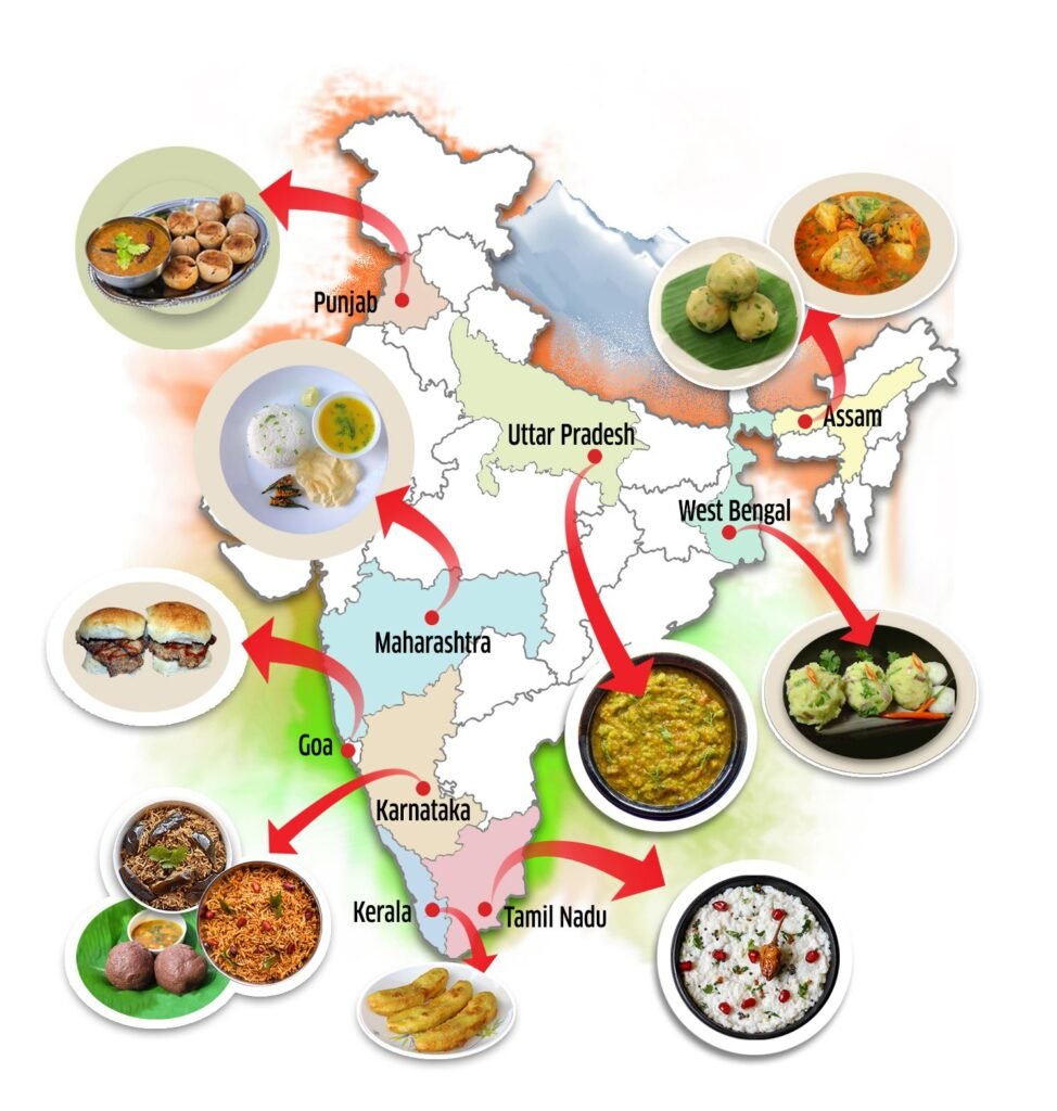 different dishes of India
